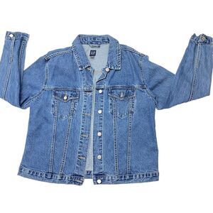 Vintage GAP Jean Cotton Denim Jacket Women's XL Medium Wash Y2K